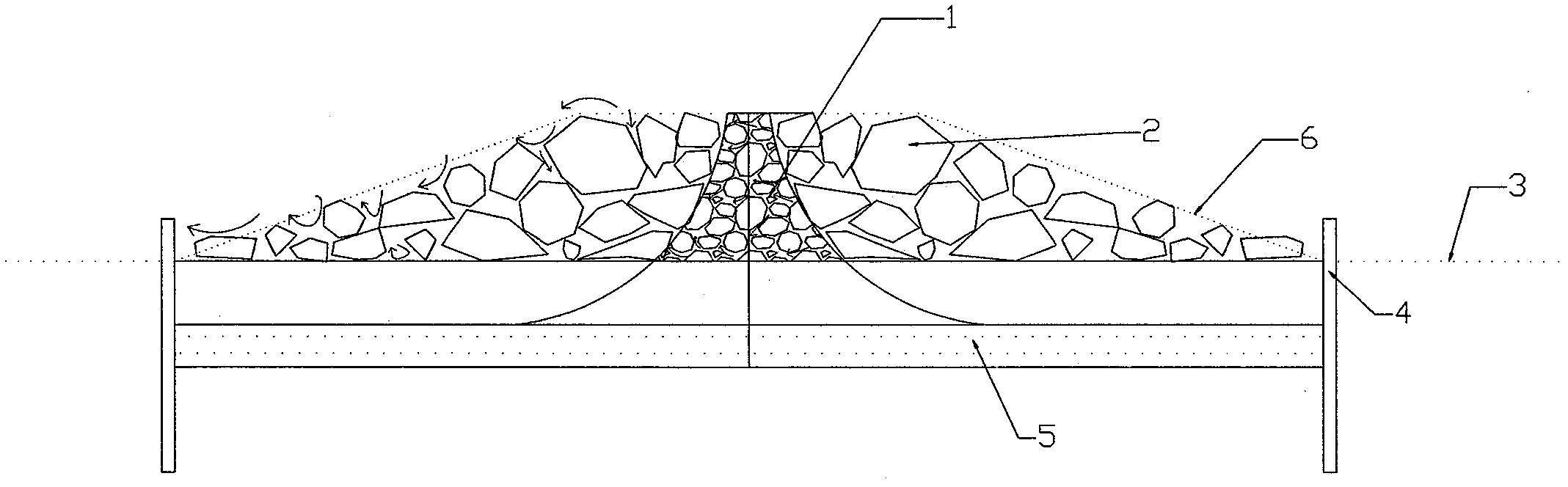 Ecological overtopping dam and construction method thereof