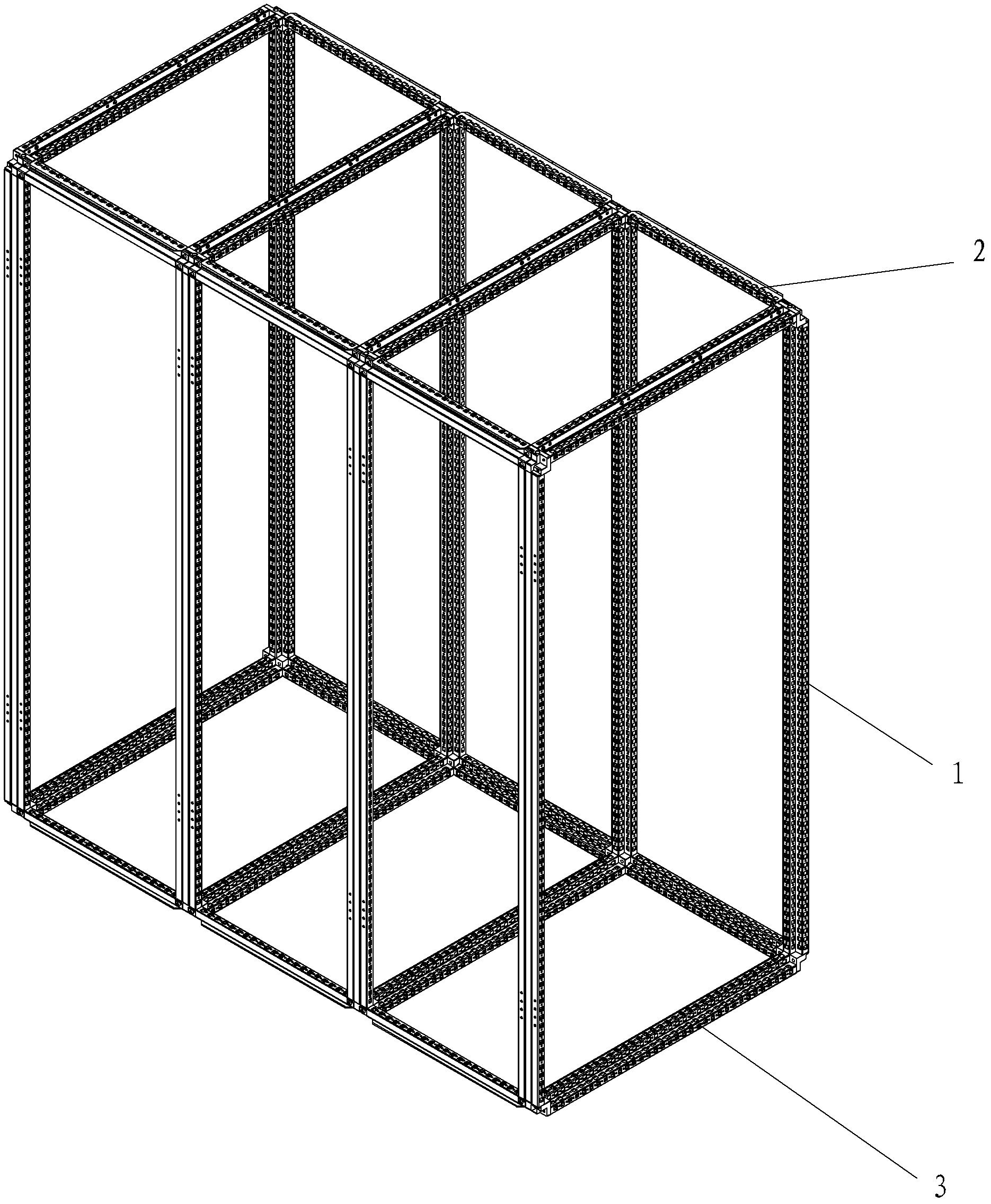 Combined and parallelly-mounted cabinet