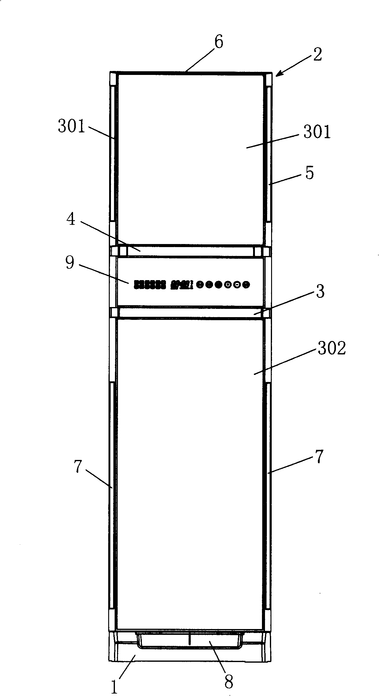 Air conditioner sliding display panel