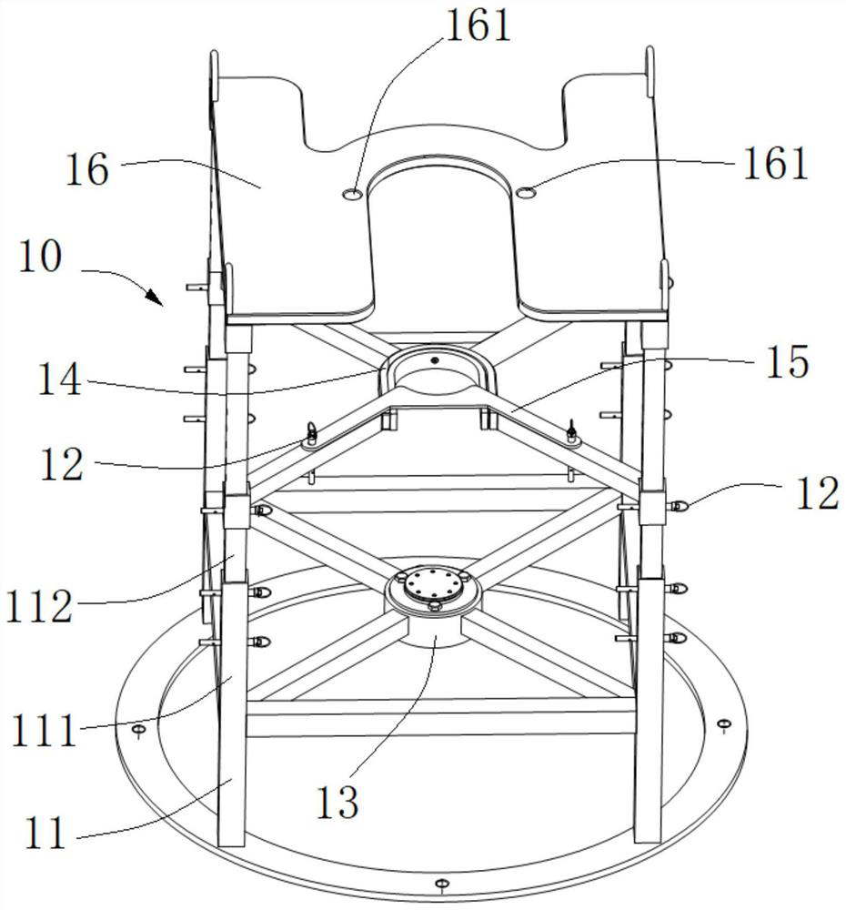 An assembly and disassembly device for the compression nut of the inner ring of the bearing