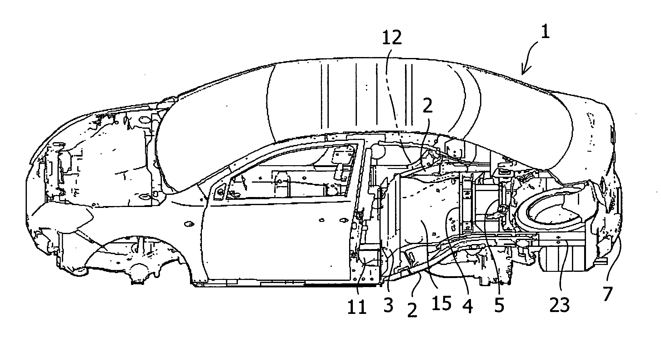 Vehicle body rear structure