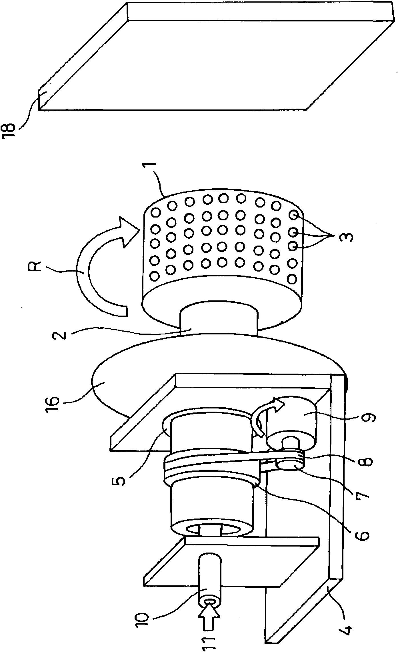 Process and apparatus for producing nanofiber and polymer web