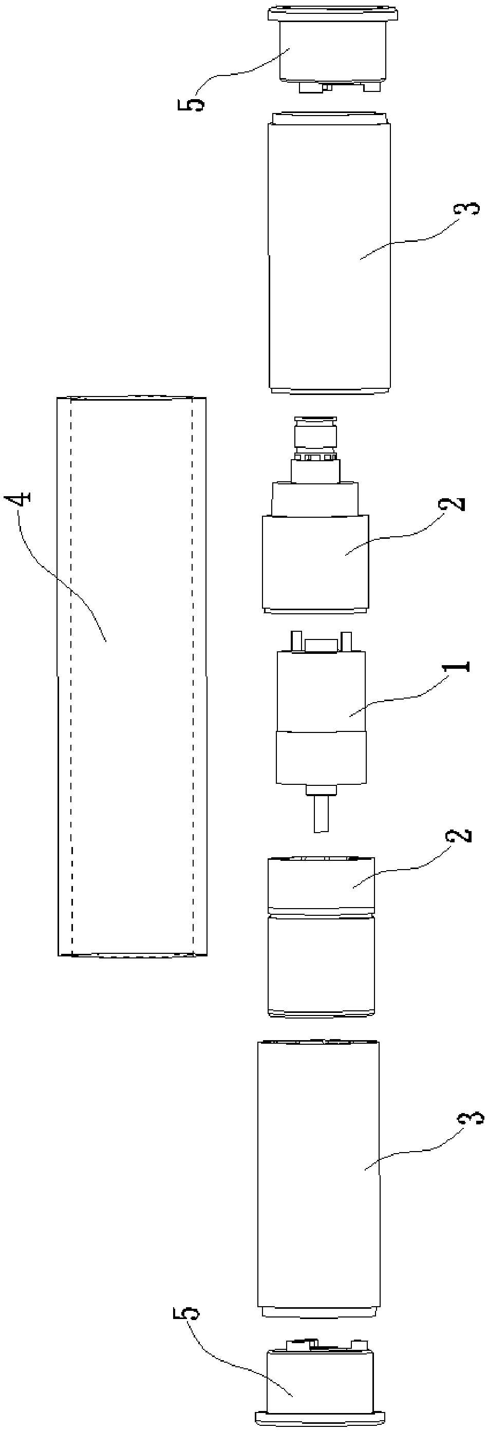 Built-in motor rolling brush mechanism and dust collector thereof