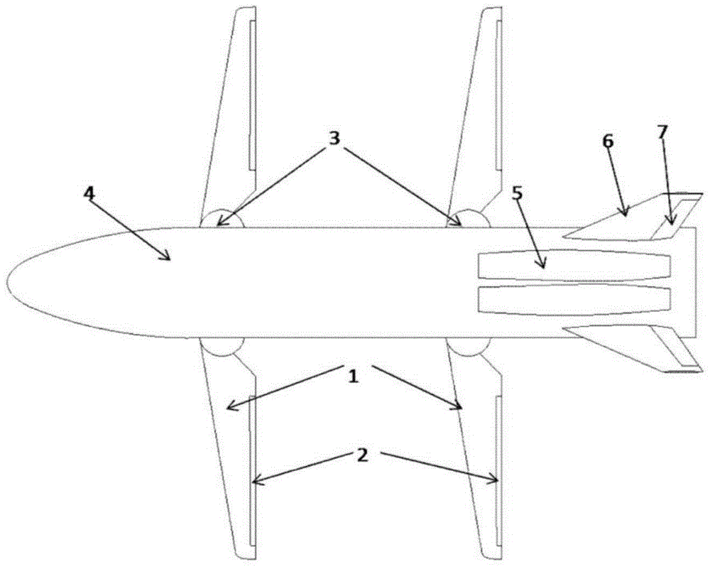 Plane in supersonic speed plane layout