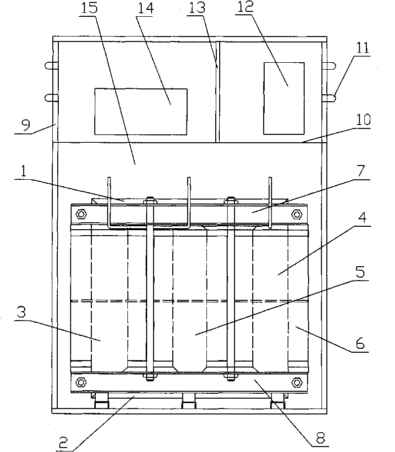 Built-in transformer of wind power tower barrel