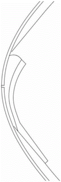 Large tail-edge sectional wind turbine blade connecting structure and manufacturing process thereof