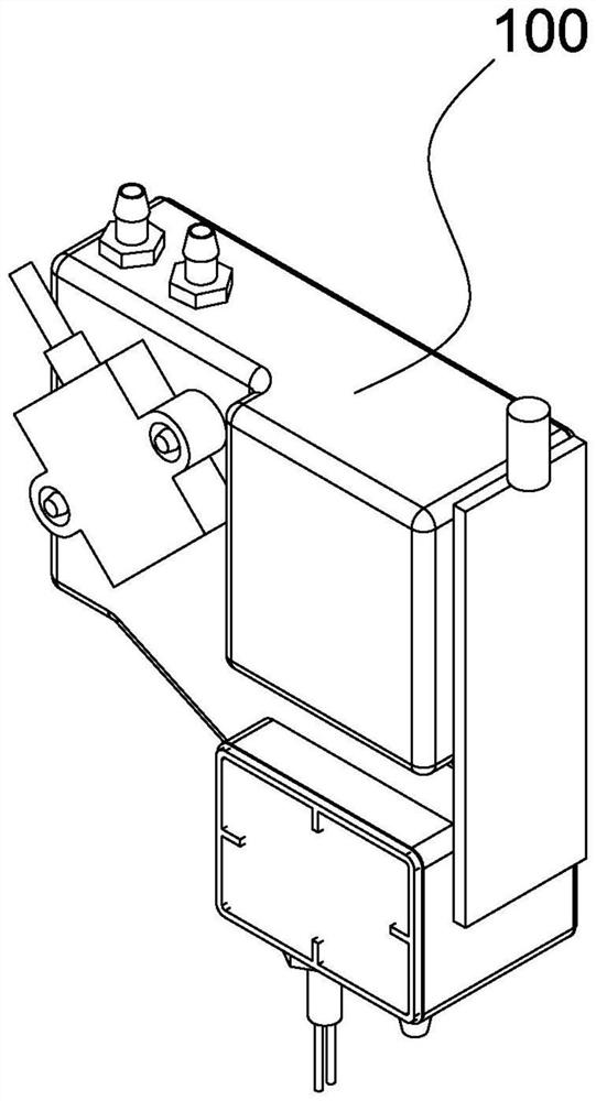 Secondary ink box structure and printing device