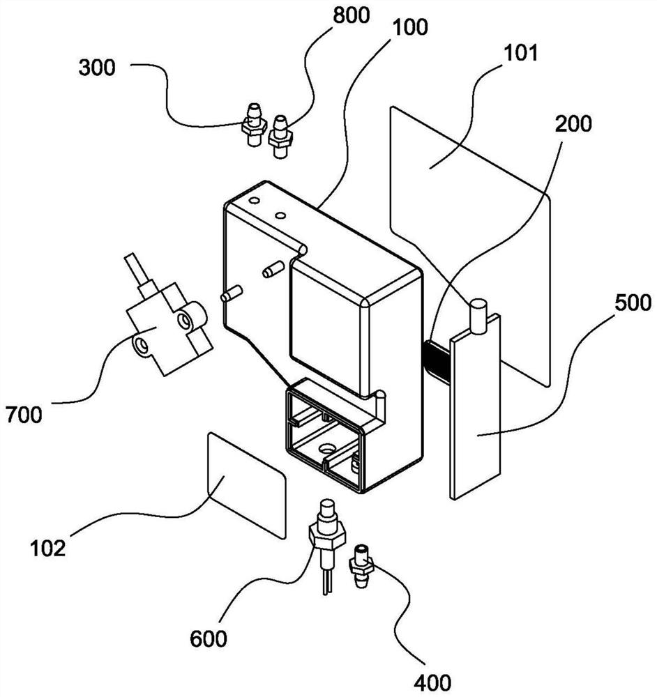 Secondary ink box structure and printing device