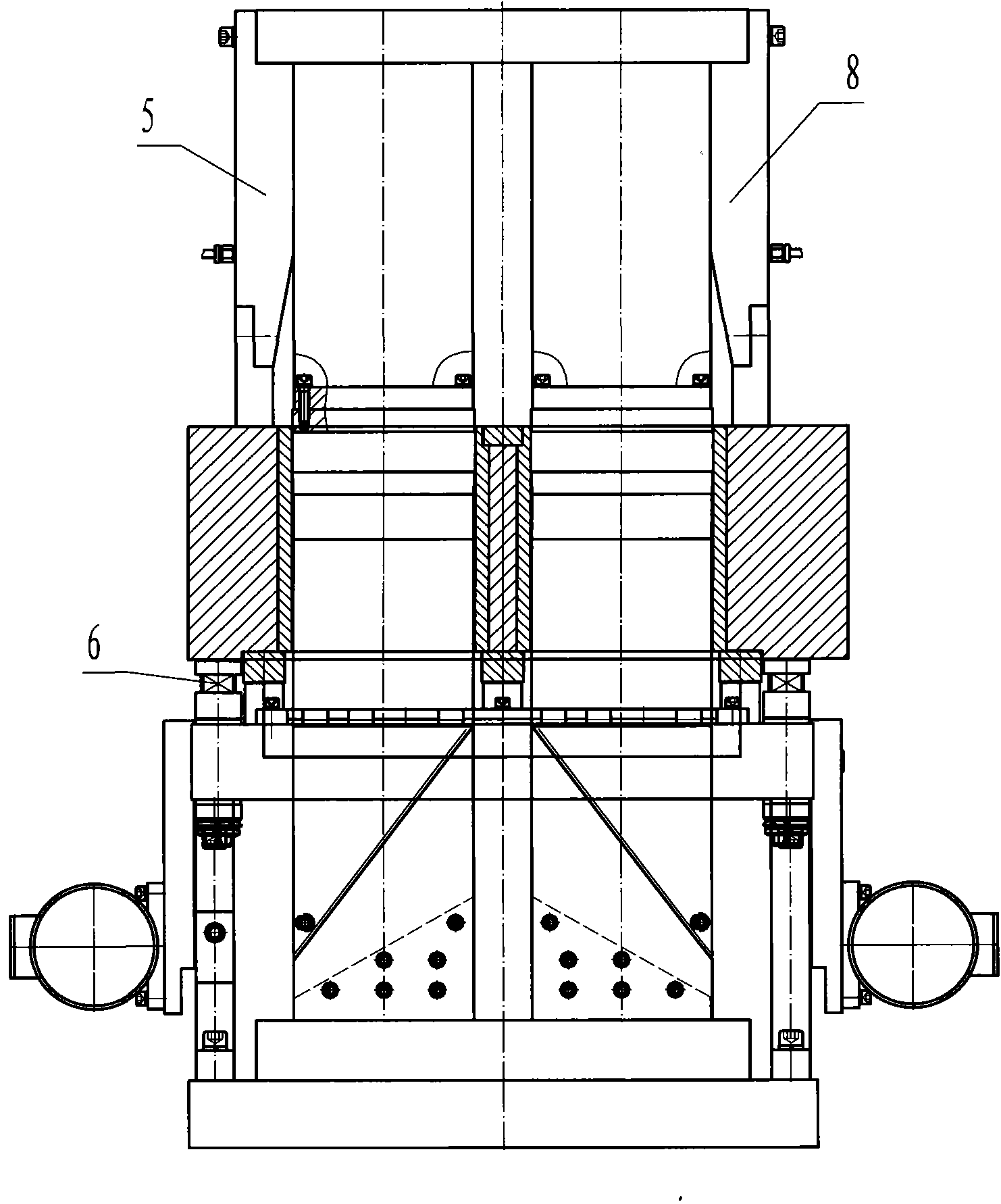 Method for pressing porous brick by using porous brick mould and porous brick mould