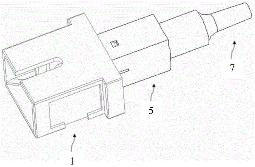 Integrated SC fiber connector