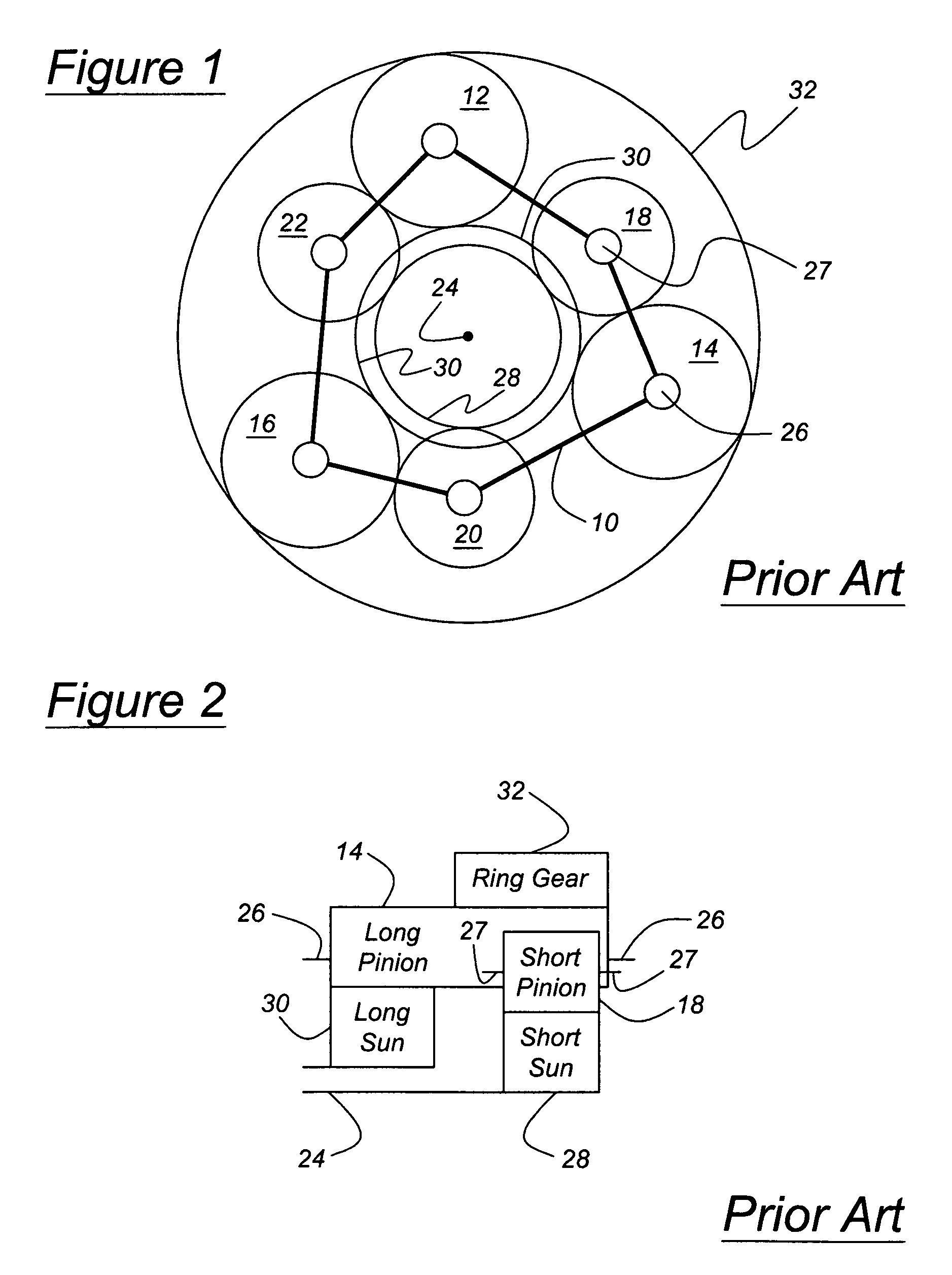 Planet pinion carrier assembly for Ravigneaux gearset