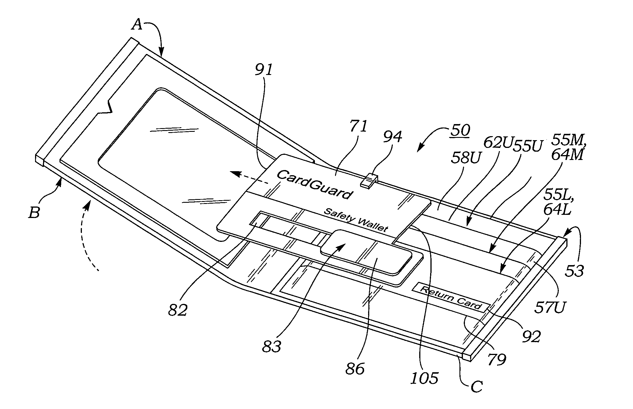 Security wallet insert for thwarting loss of credit cards