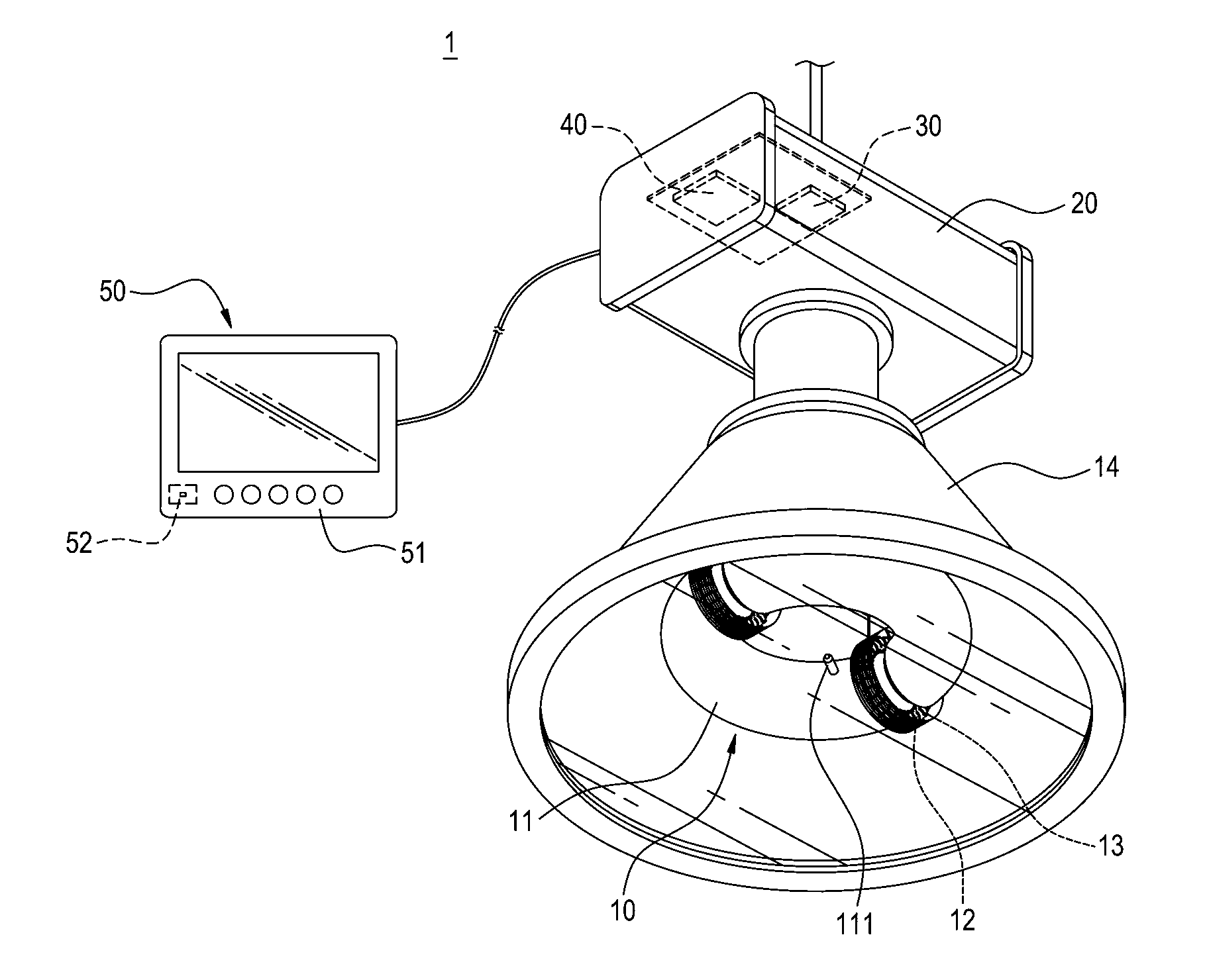 Electrodeless lamp device having light adjusting function