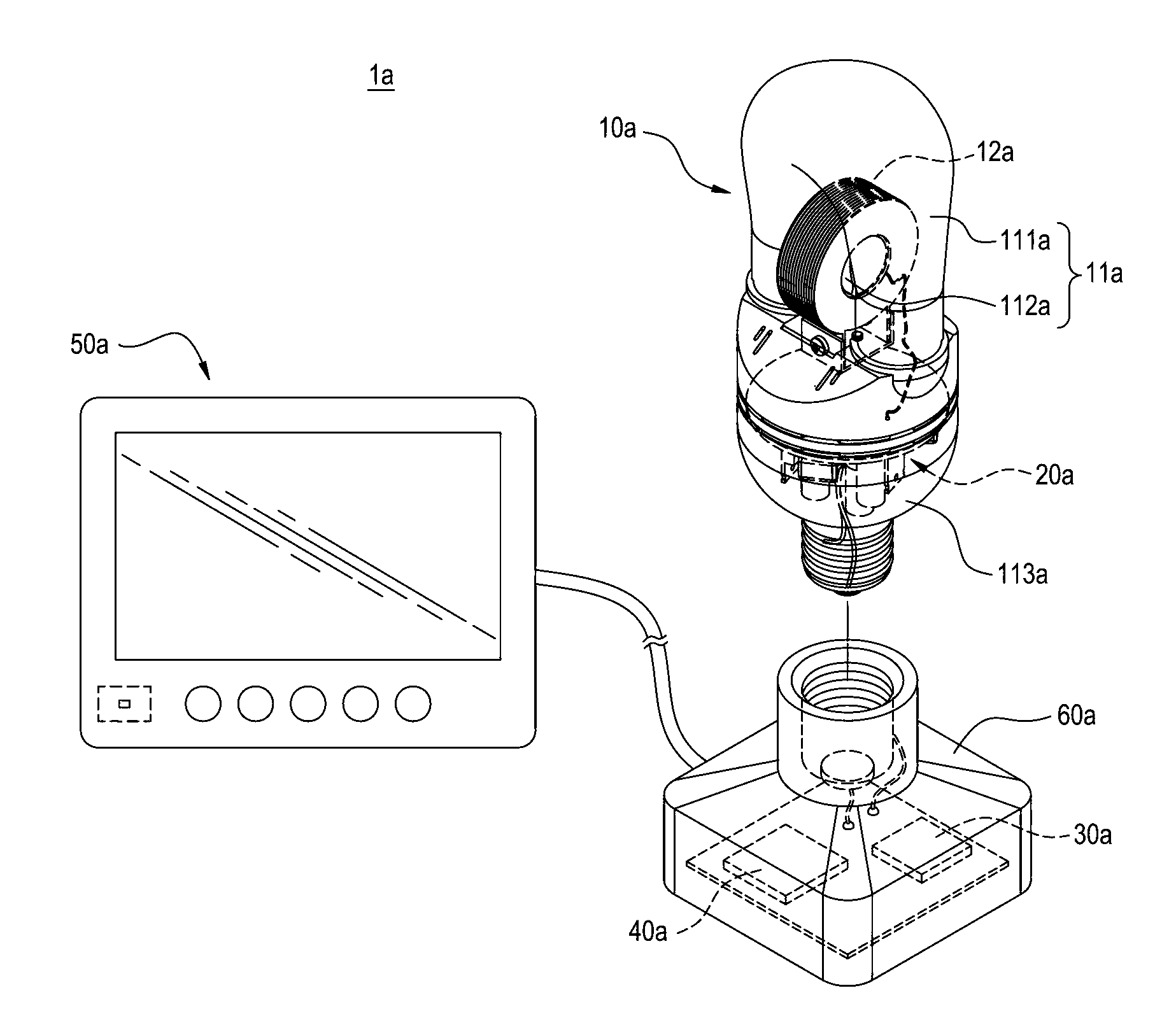 Electrodeless lamp device having light adjusting function