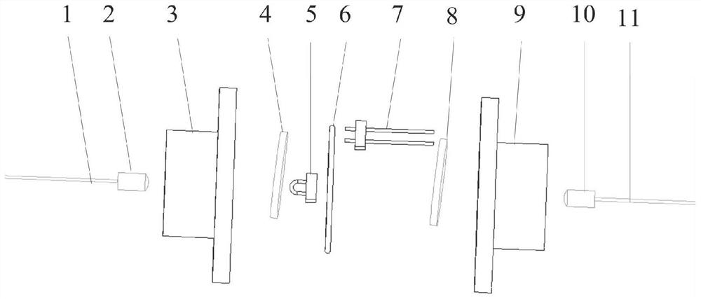 A detachable sealed laser polarization maintaining transmission device