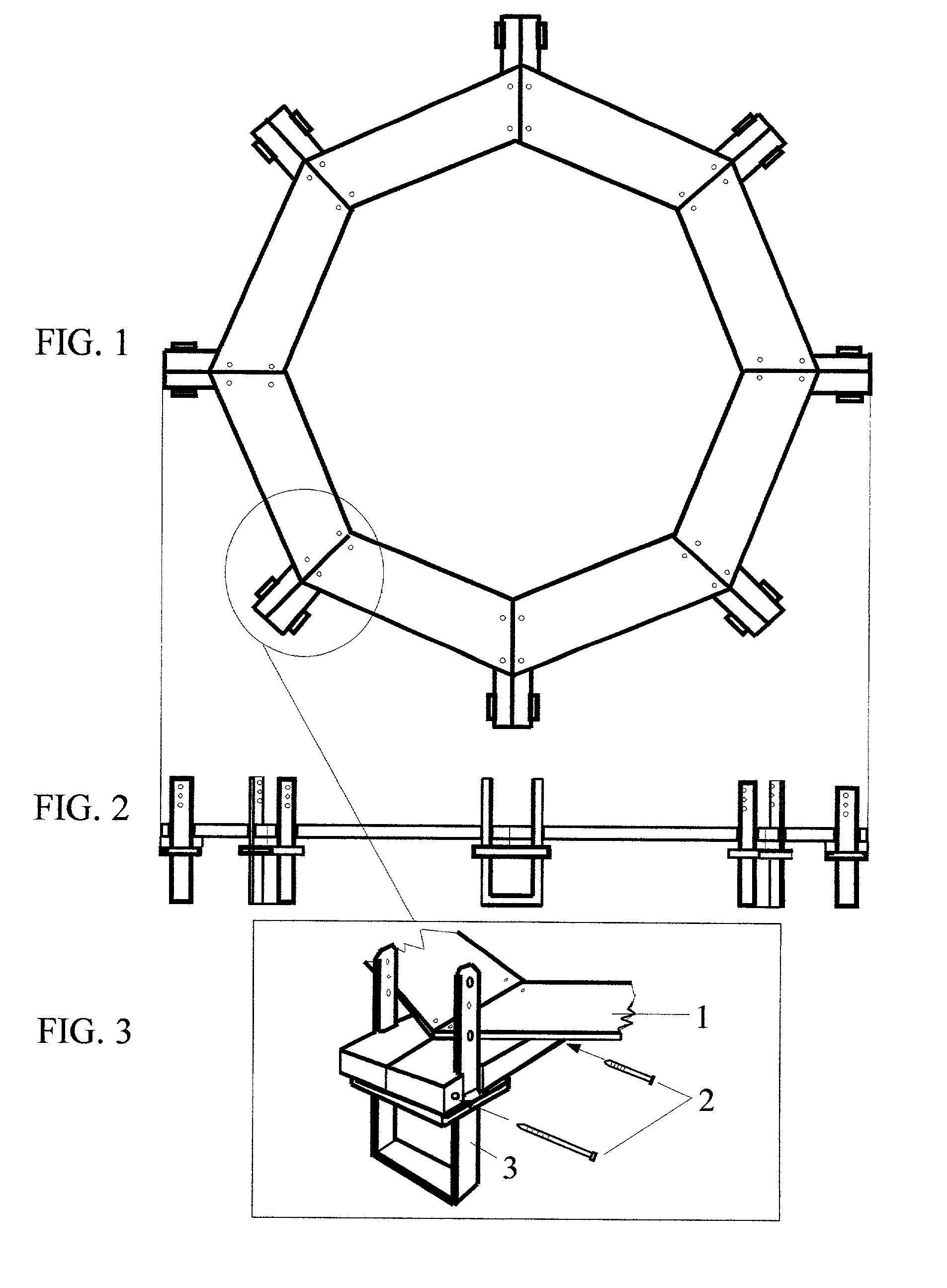 Octagonal post anchor template