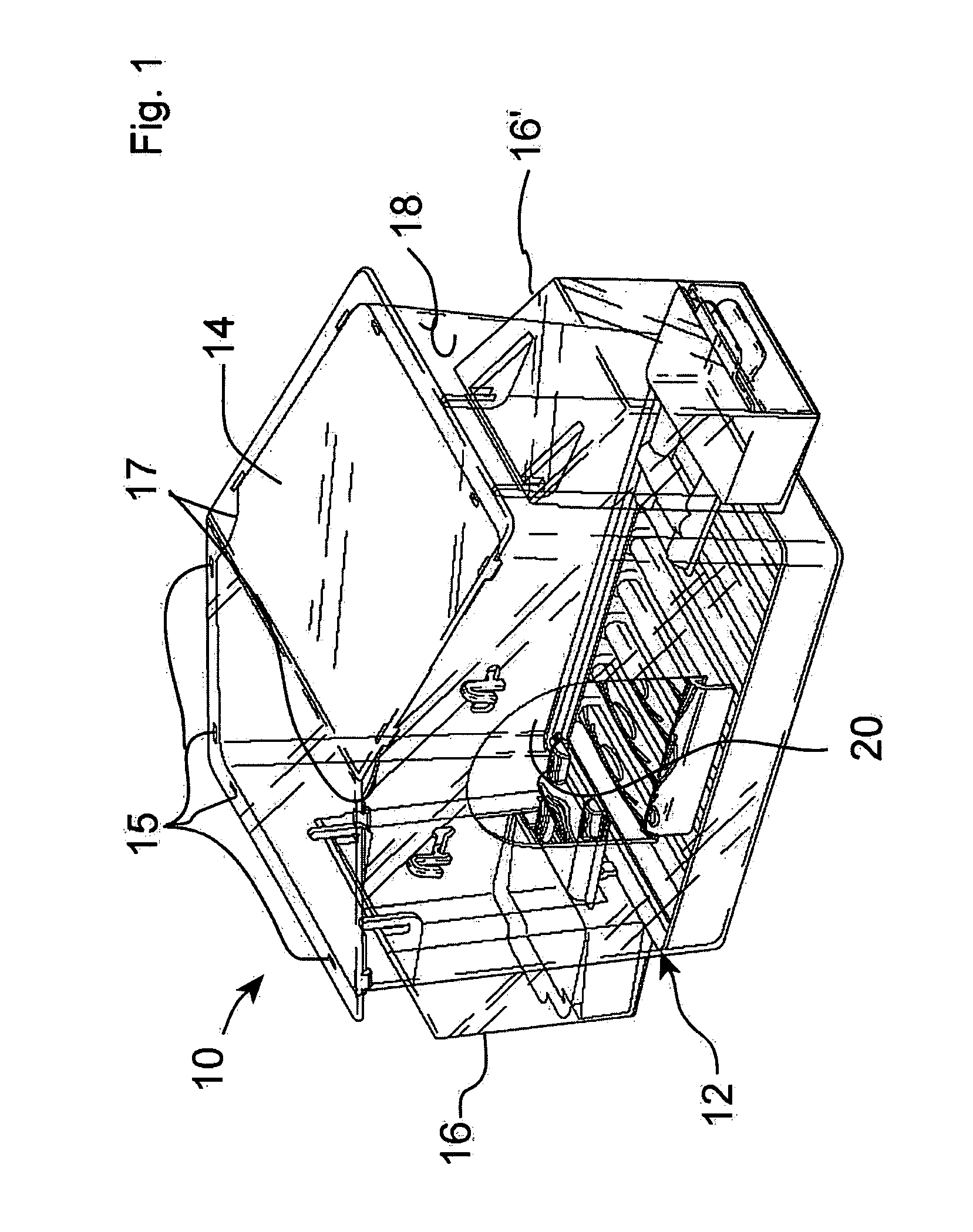 Removable bird cage cantina