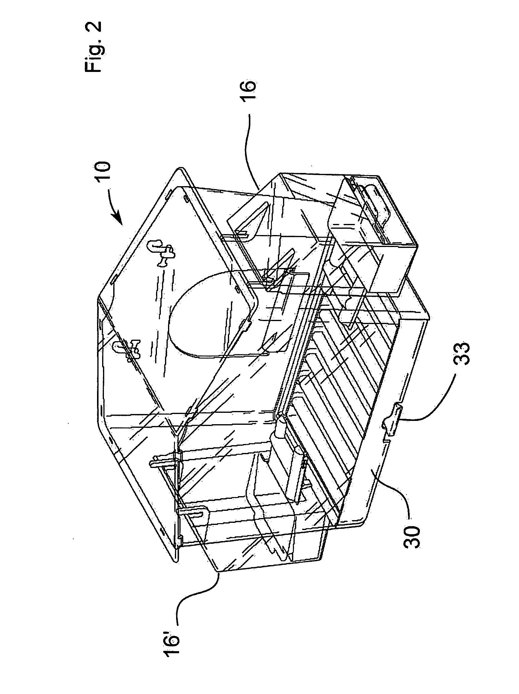 Removable bird cage cantina