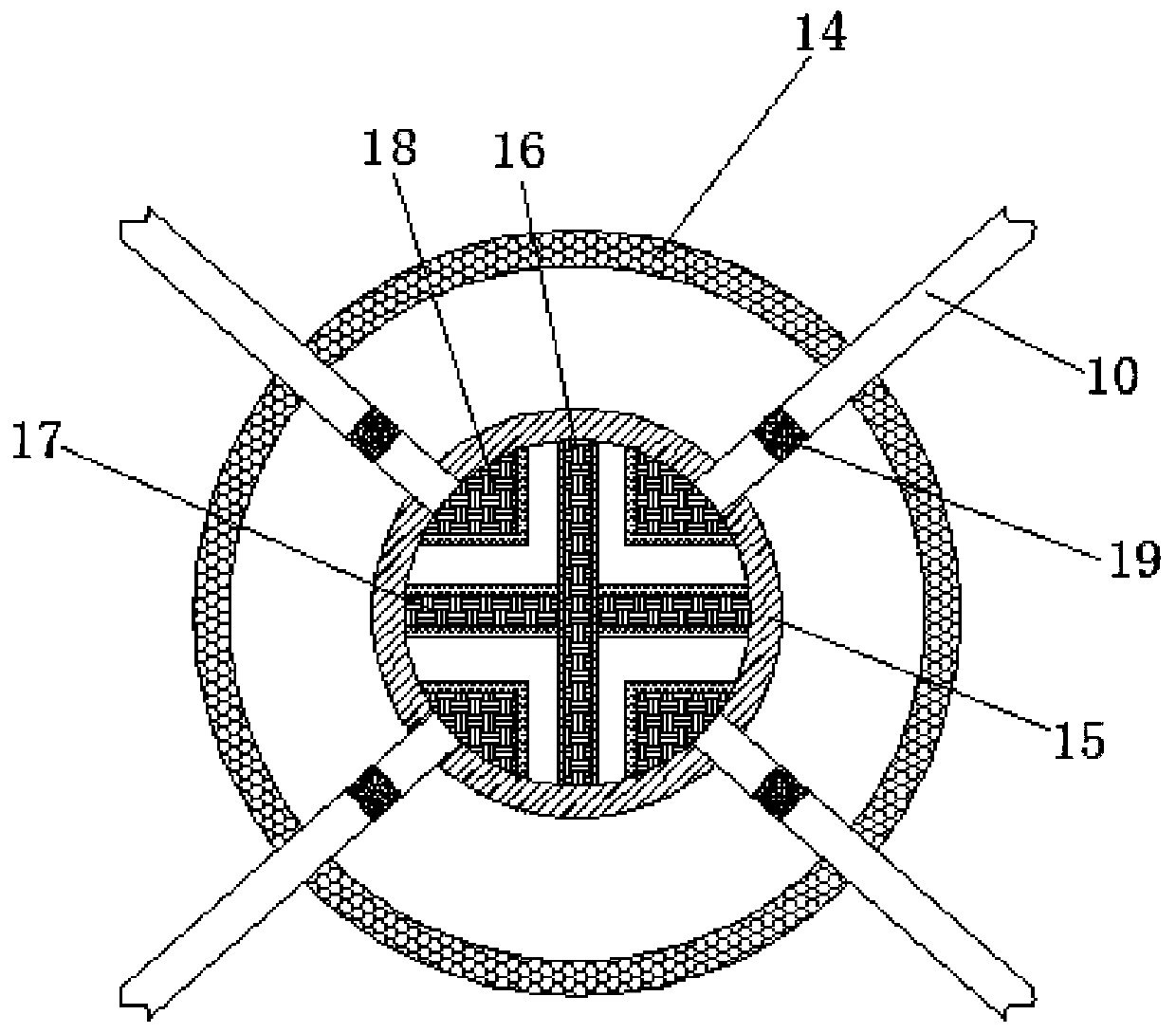 Pulverized coal filtering and collecting device for coalbed methane exploitation