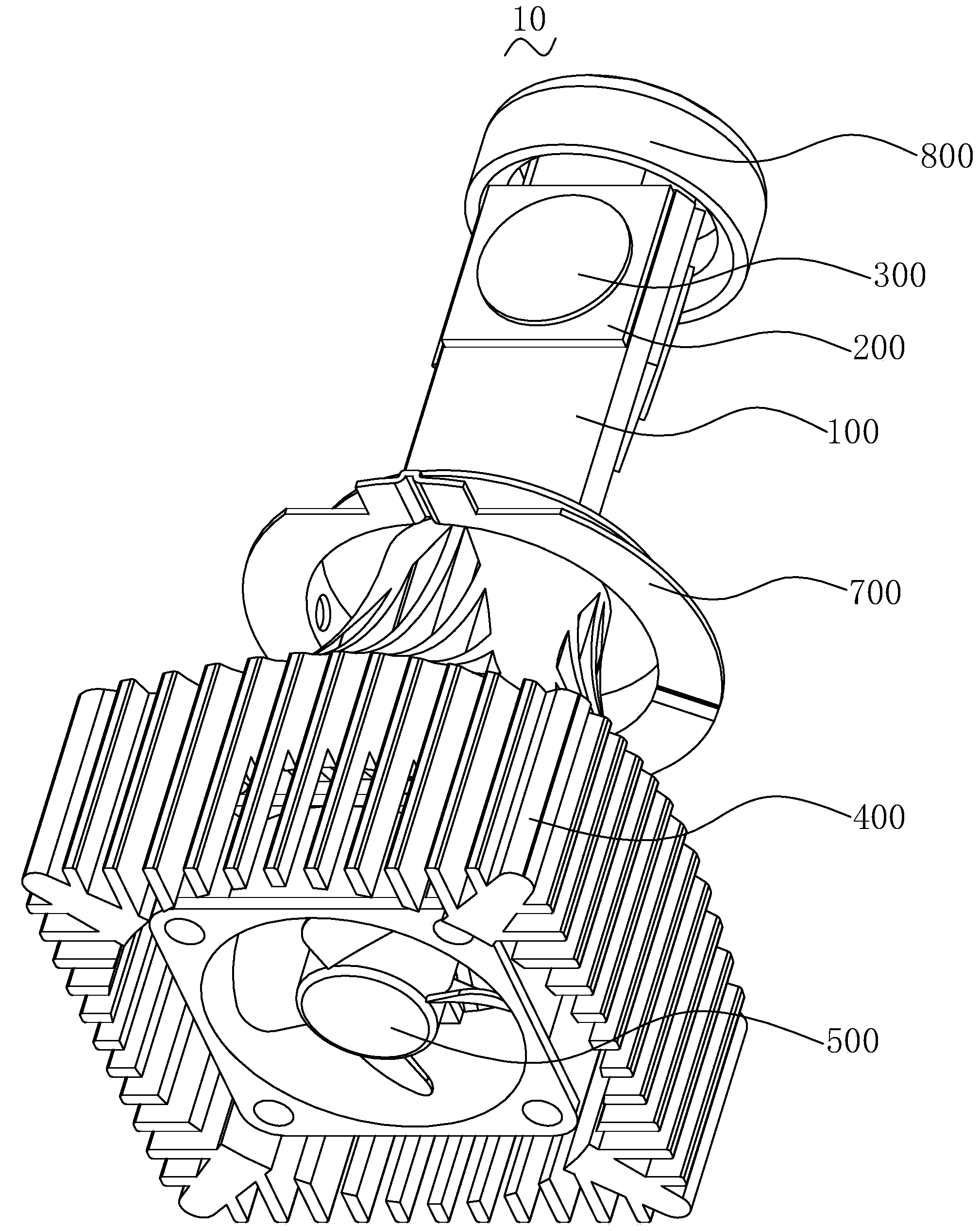 Automobile LED (Light Emitting Diode) headlamp