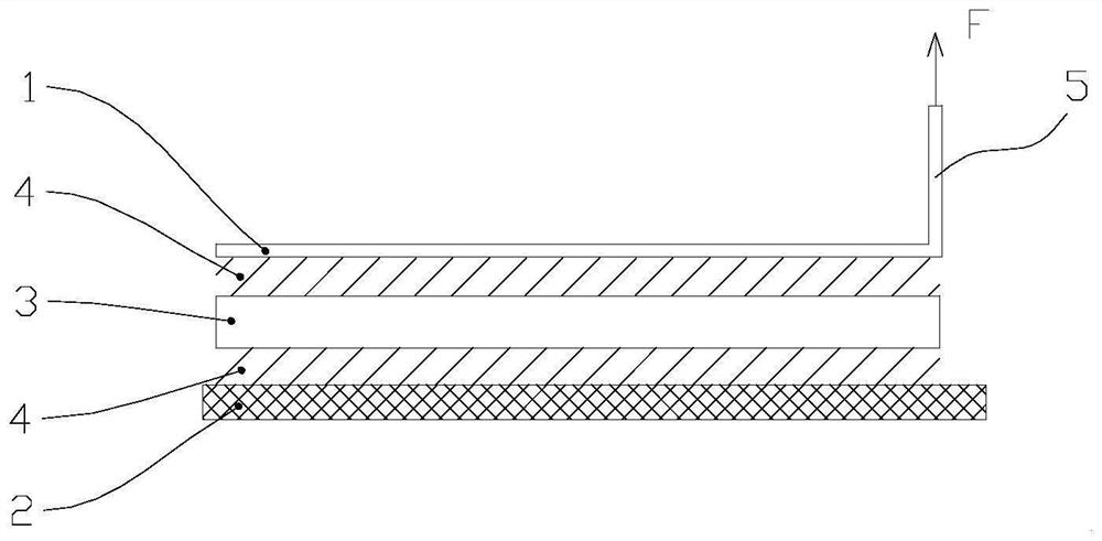 Sample piece for testing peel strength of paper-based material, manufacturing method and testing method