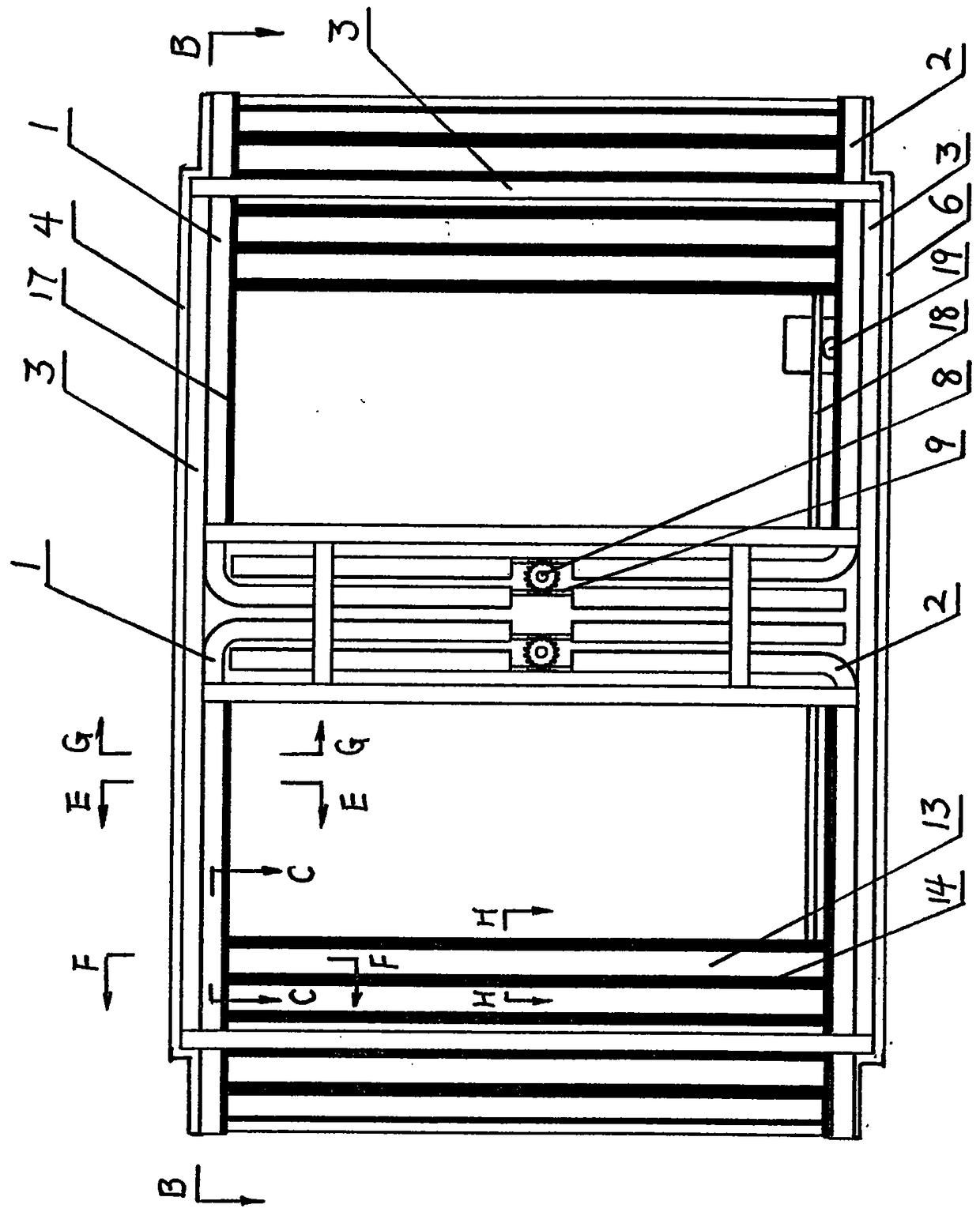 A cold storage delivery door structure