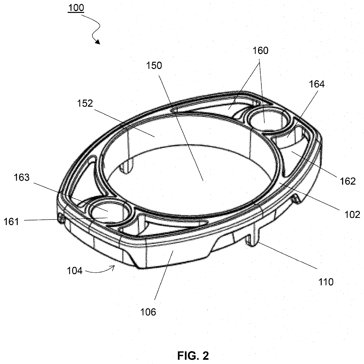 Apparatus for holding a container on an uneven surface