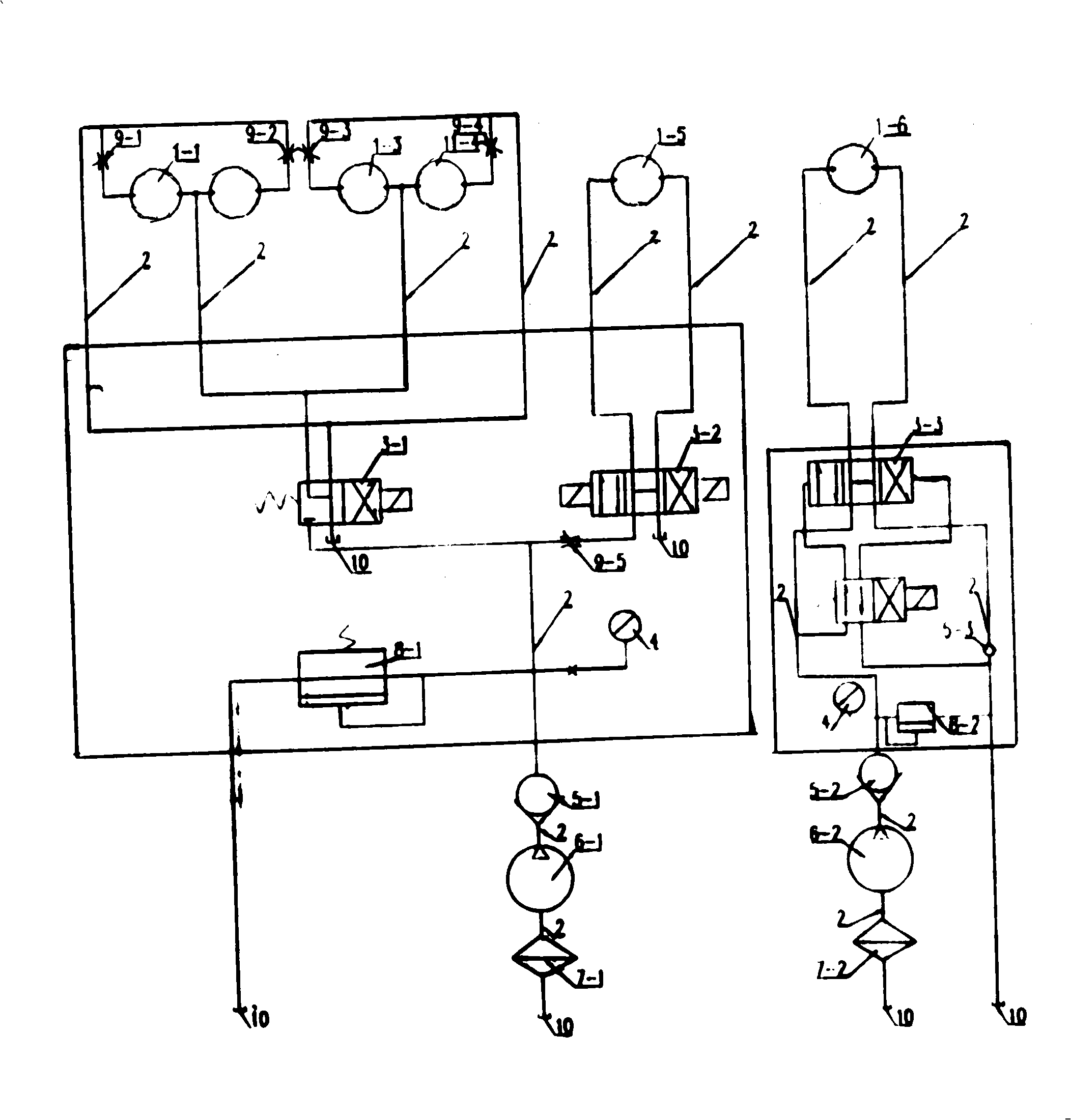 Hydraulic system of harvesting machine