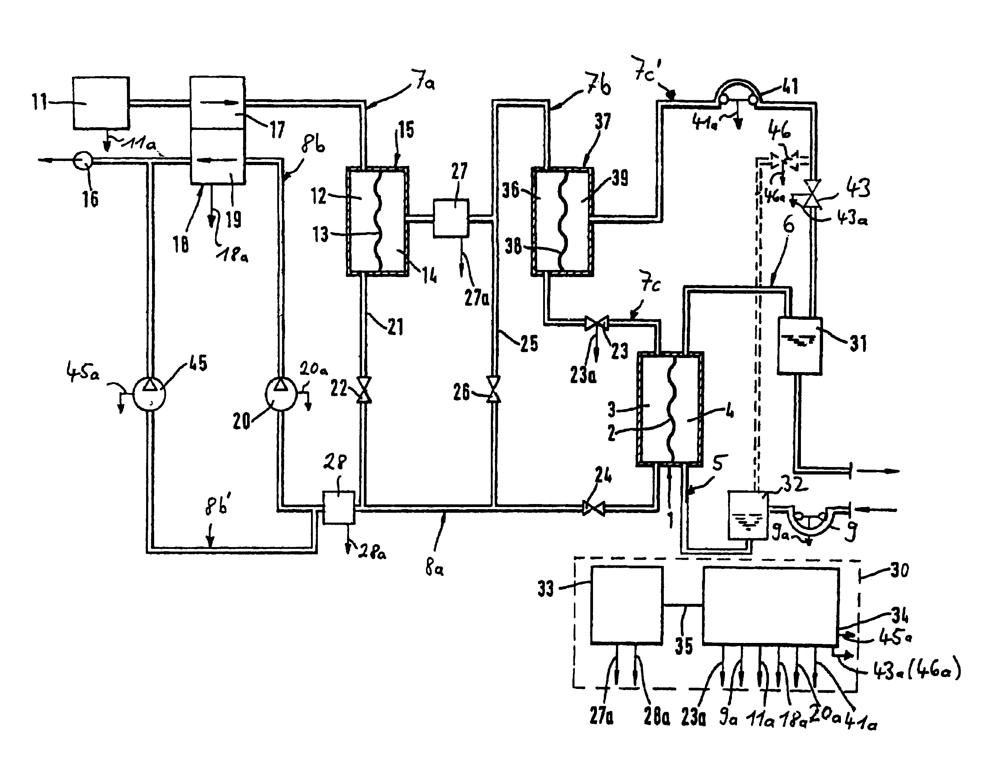 Method for determining a treatment parameter on a haemofiltration device, and haemofiltration device for applying the method