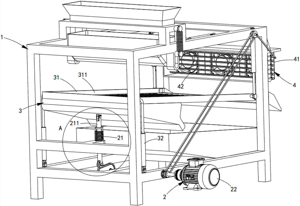 Small-size oscillation grain dehuller