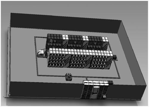 Automated access warehouse storage system for mail, parcels and single items