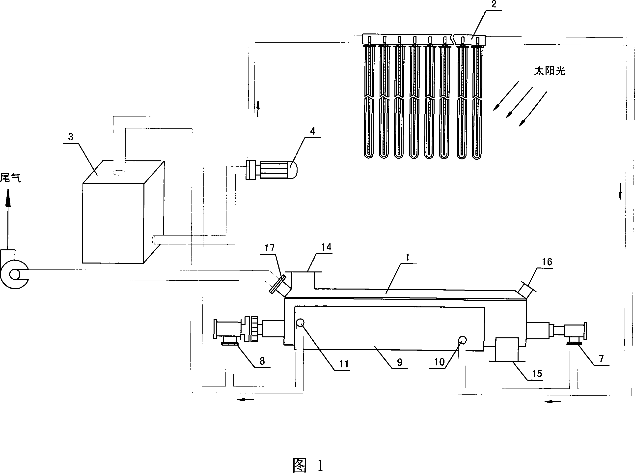 System for drying sludge by solar energy