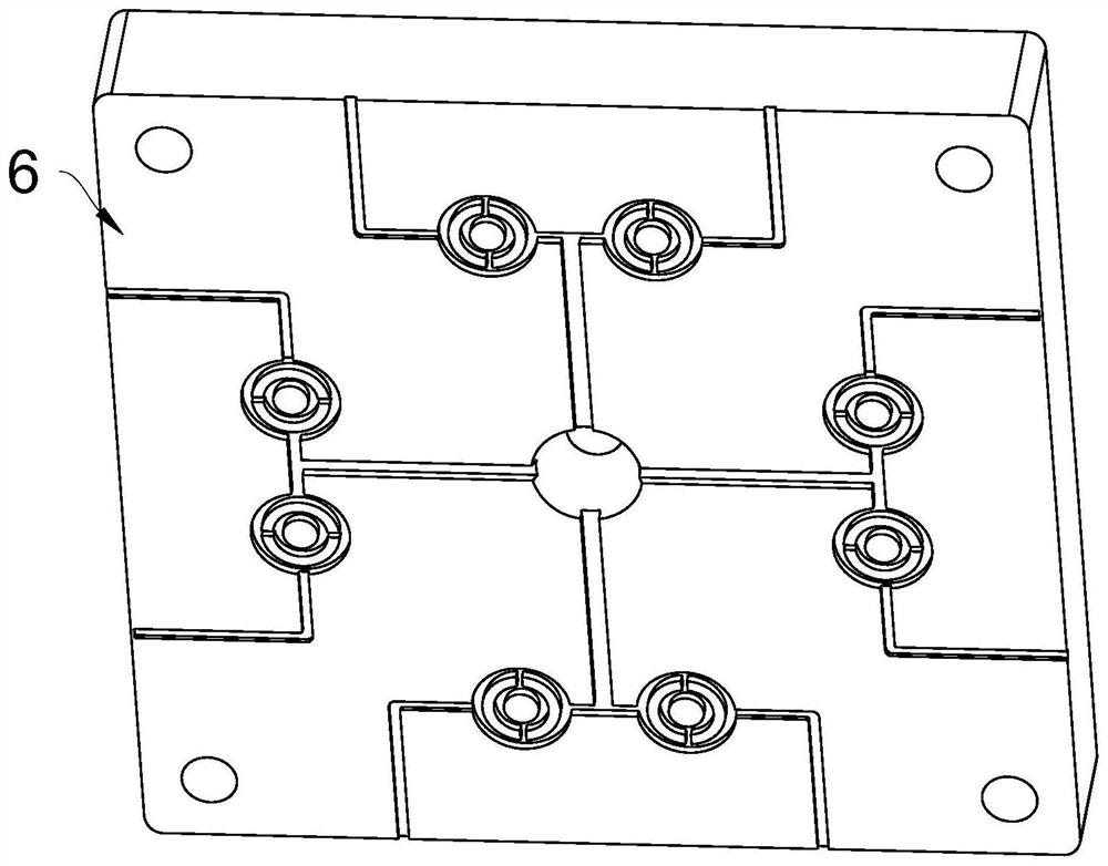 Cross double-channel lens barrel mold structure and forming method thereof