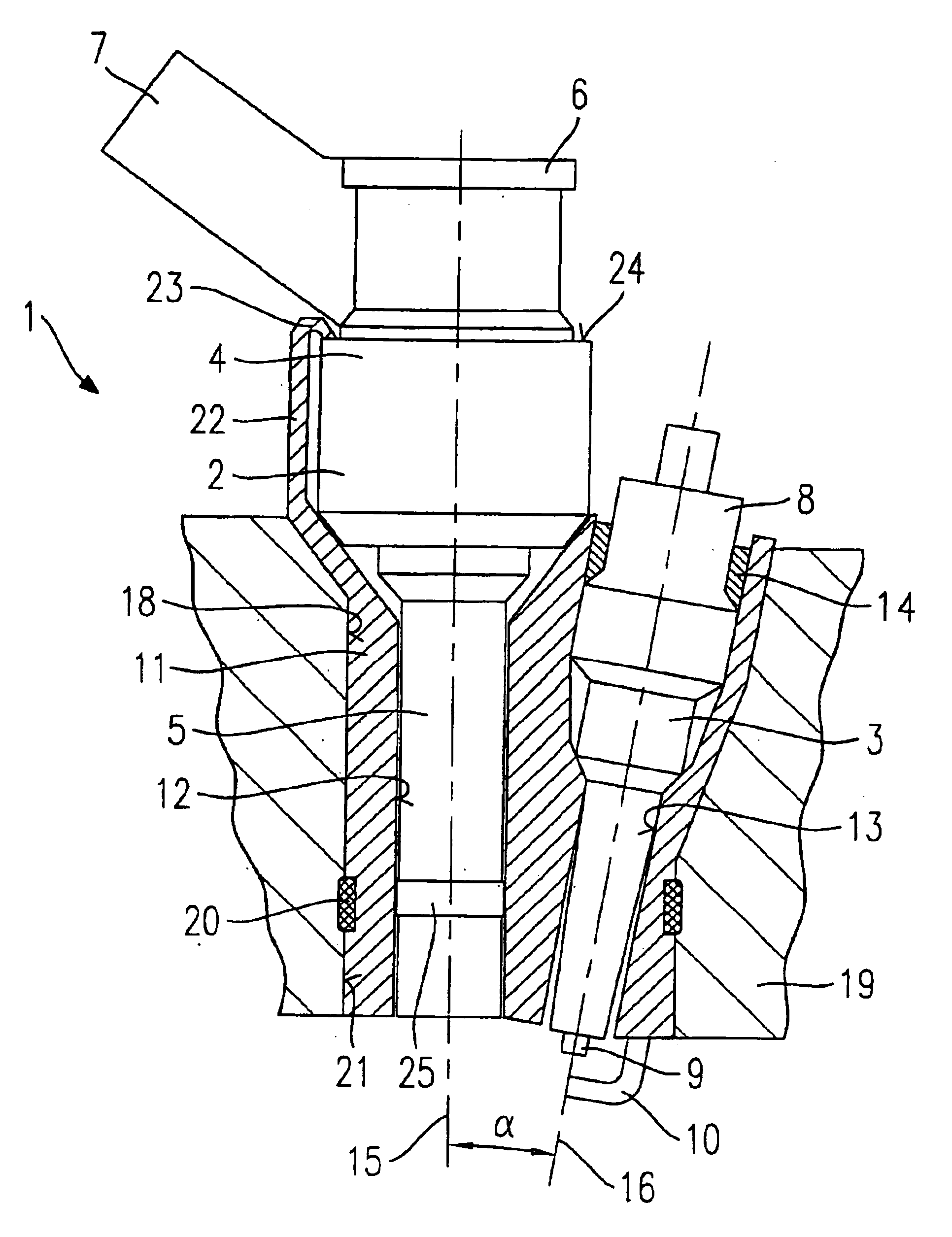 Fuel injection valve spark plug combination