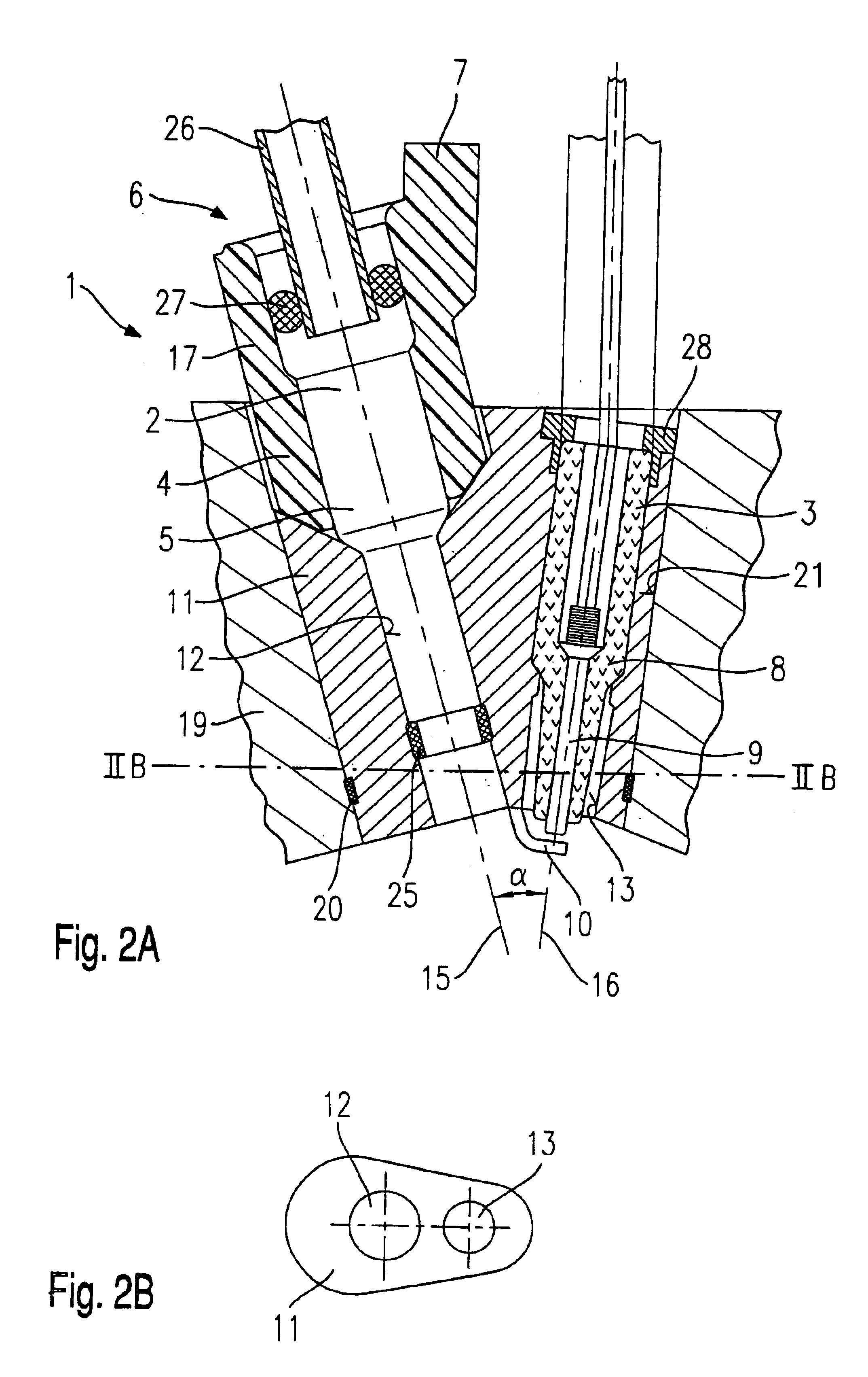 Fuel injection valve spark plug combination