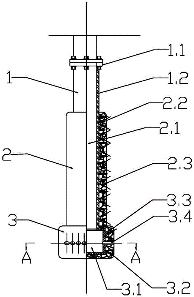 Top-inserted spray gun for air-permeable slag gathering and preparation method thereof