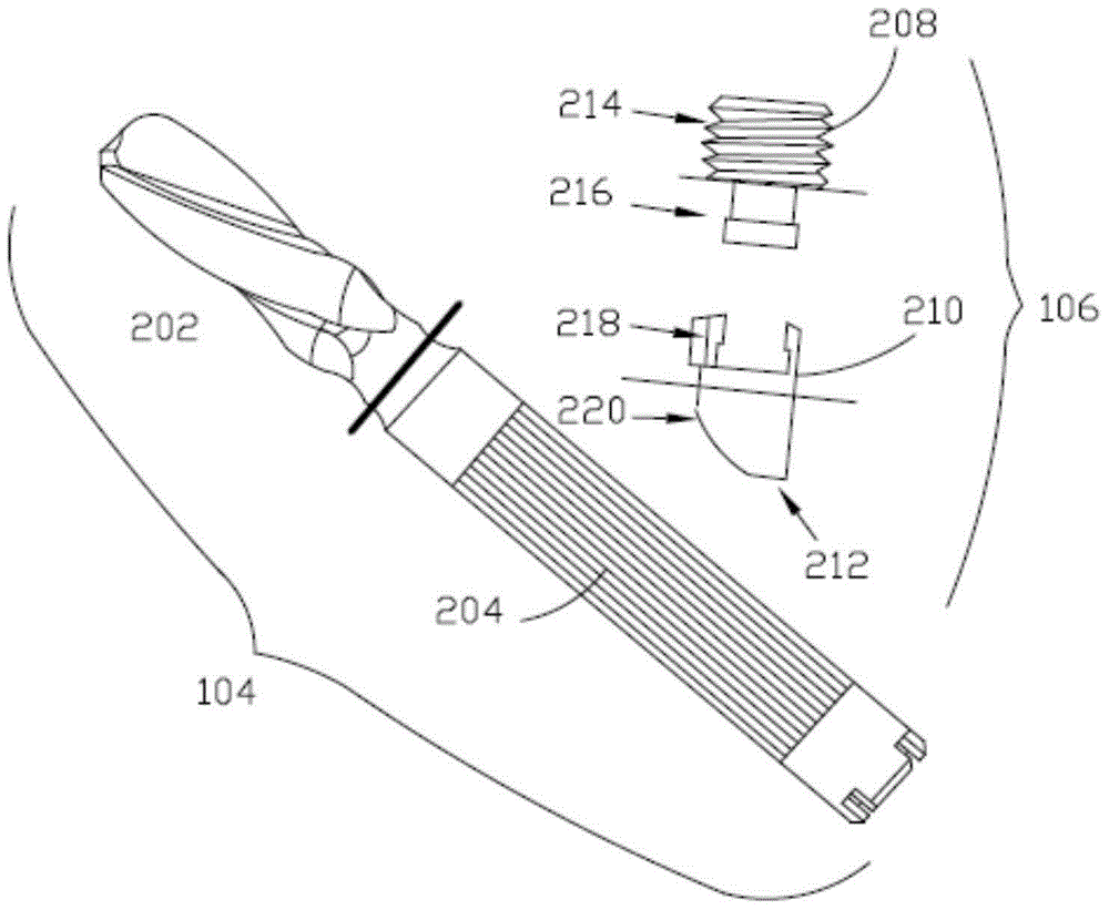 Fixing system used for femoral fracture