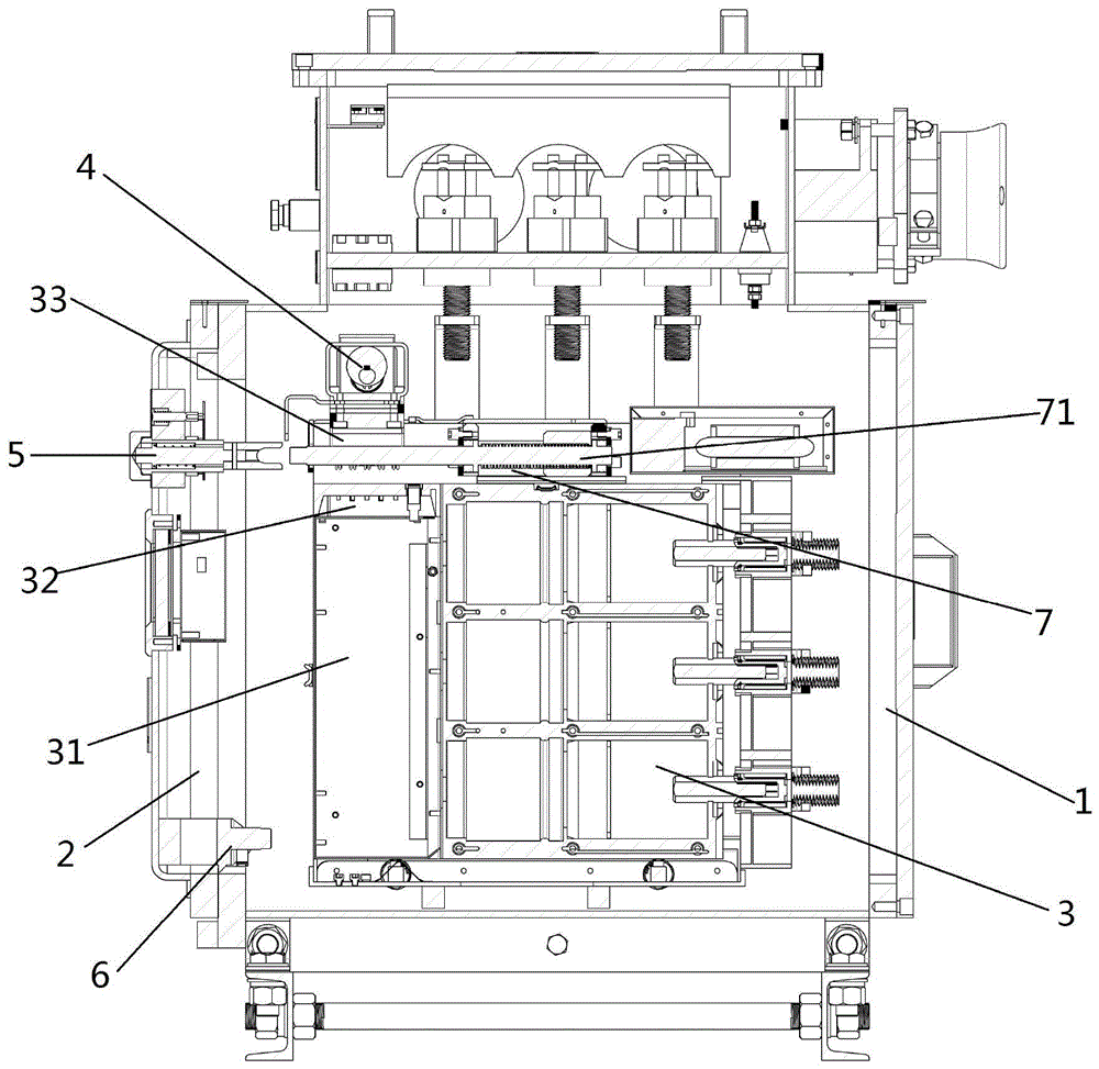 A flameproof device with an interlocking mechanism