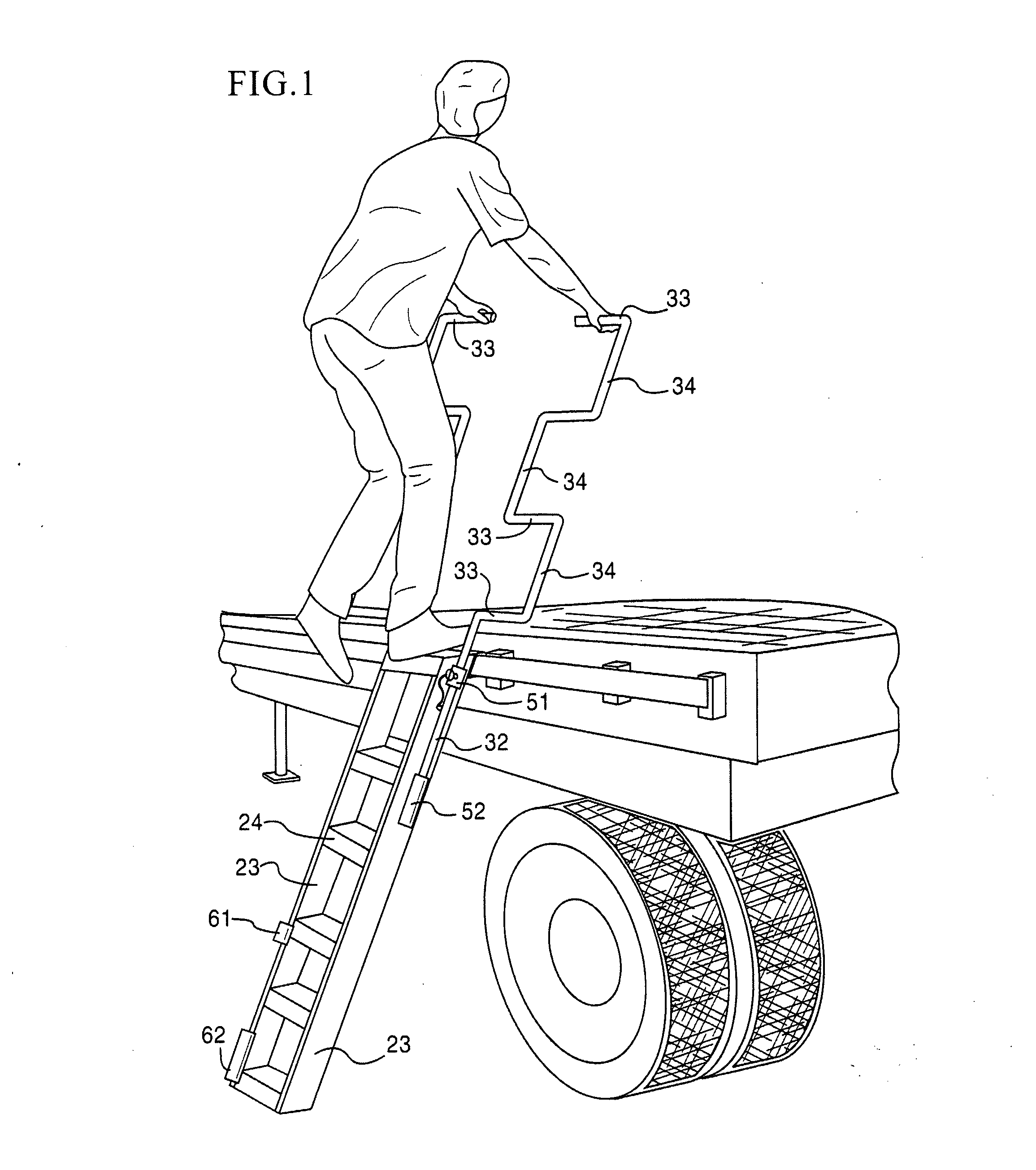 Portable safety ladder assembly