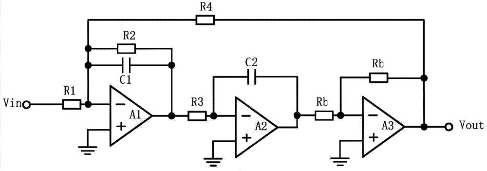 Double-second-order active RC filter circuit and compensation method thereof