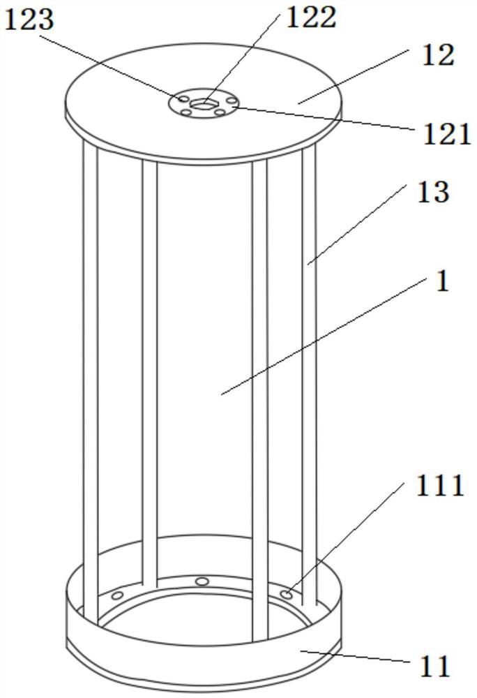 Large vertical water pump centering device capable of presetting offset and method for presetting offset