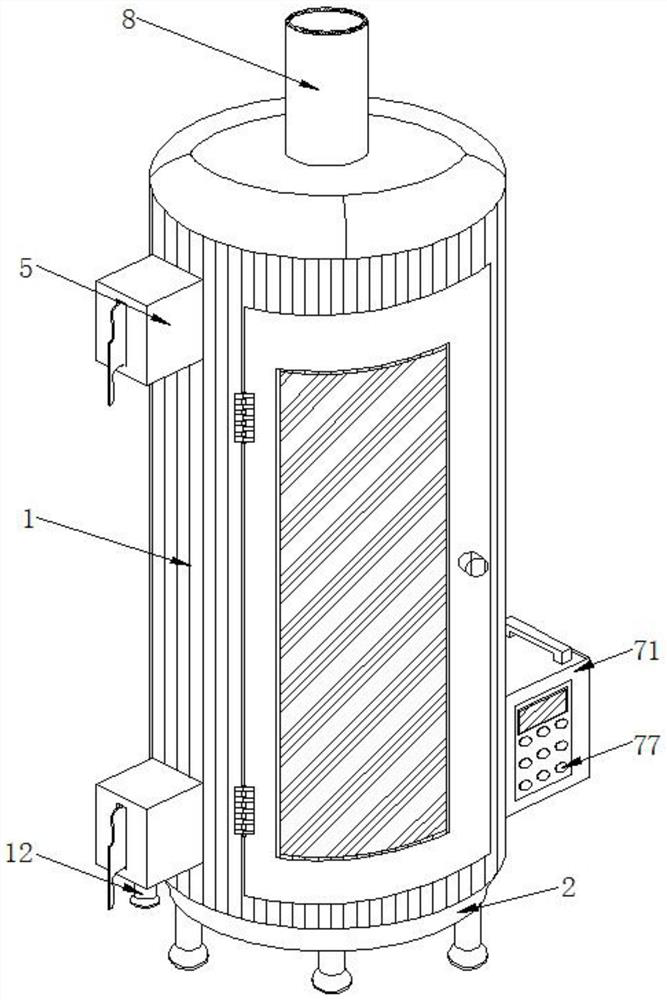 Drum-type drying system for textile fabric production