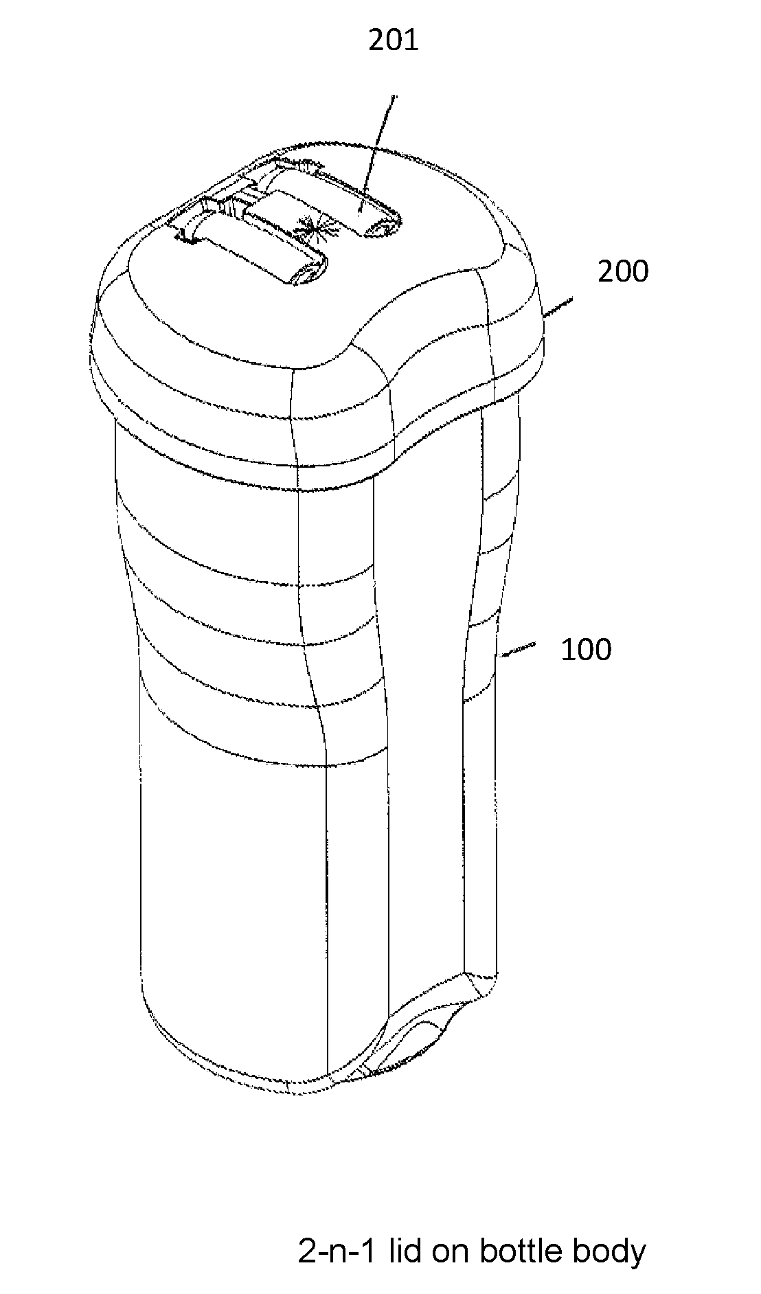 Dual chambered container with three interchangeable lids and ability to keep contents at separate temperatures