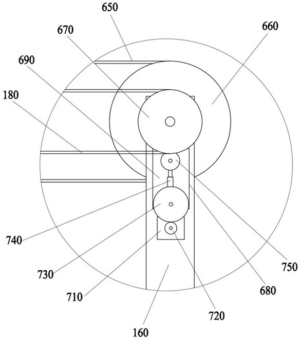 A descending loading conveying device with a reducer