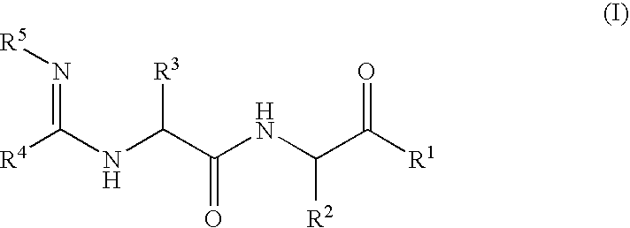 Amidino compounds as cysteine protease inhibitors