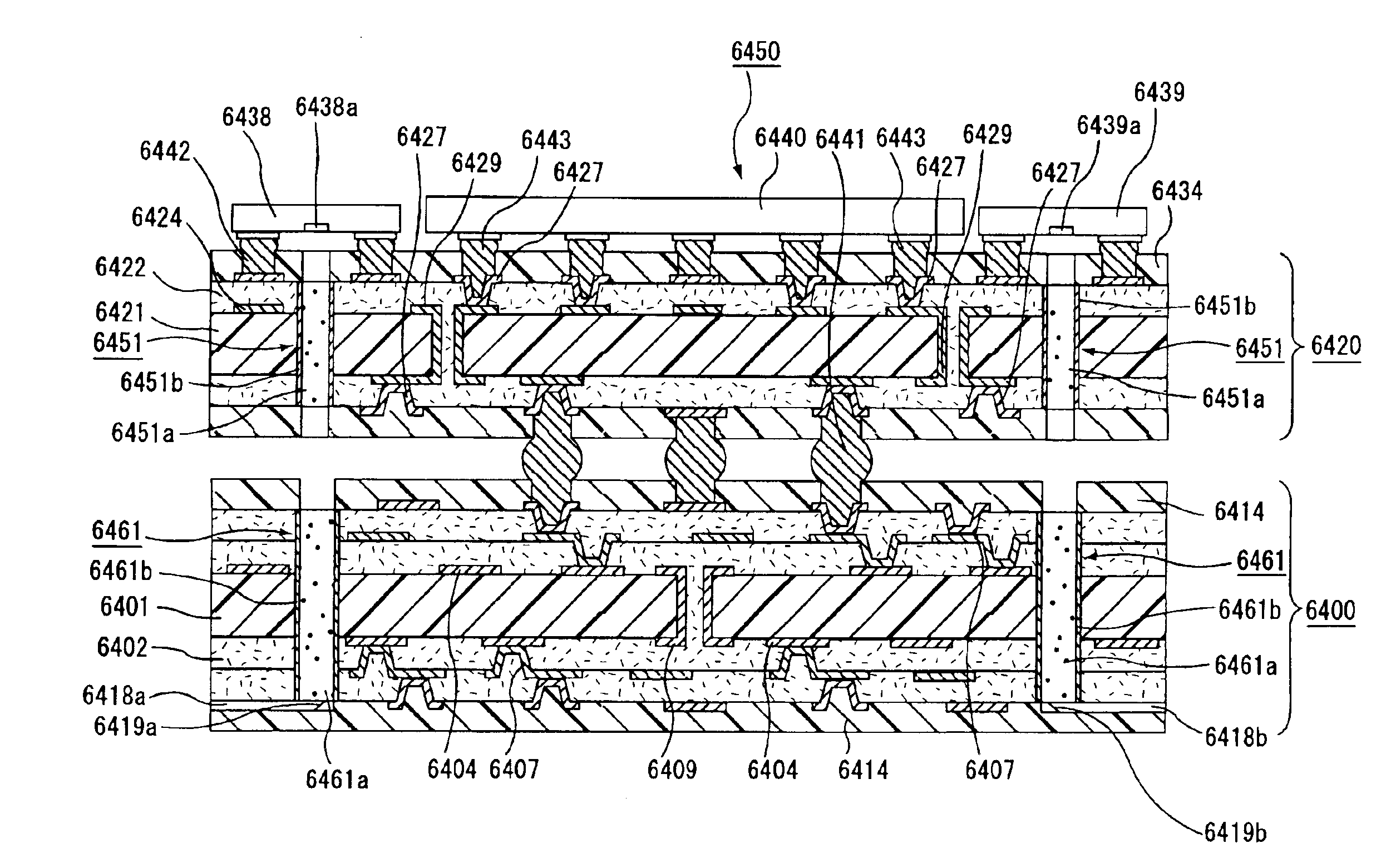 Substrate for mounting IC chip, multilayered printed circuit board, and device for optical communication