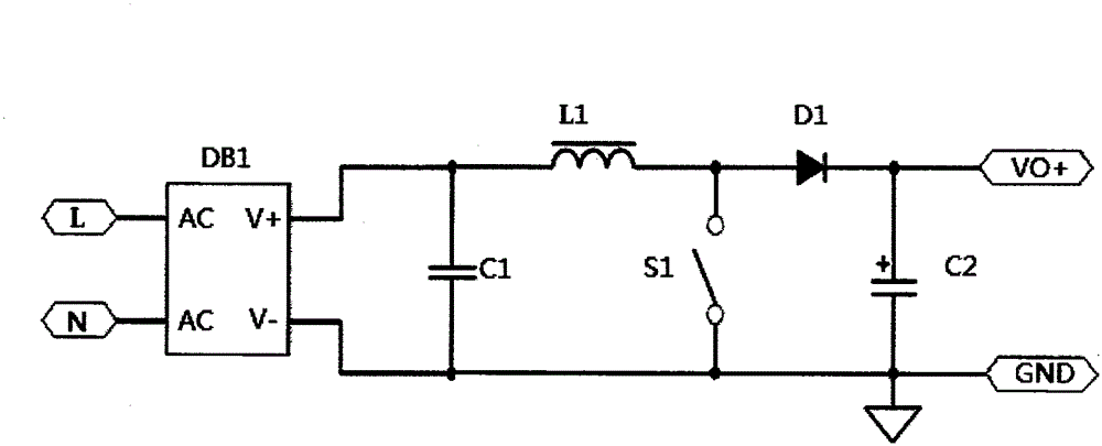 Composite type high-efficiency power factor correction circuit