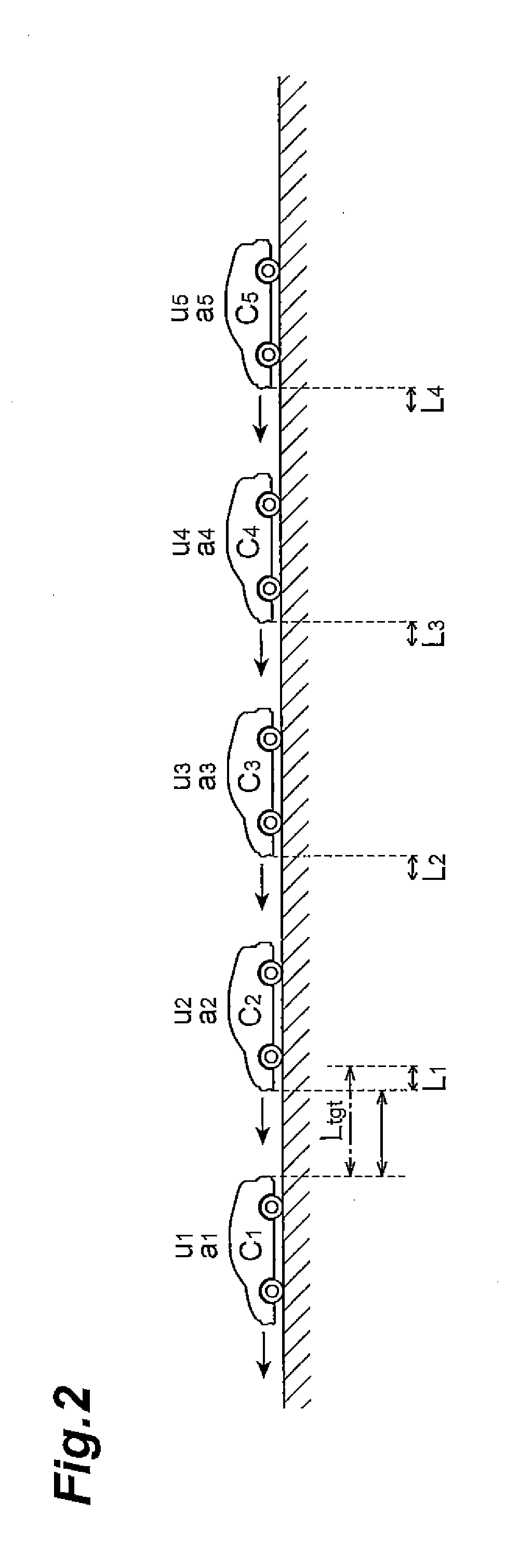 Row running control system and vehicle