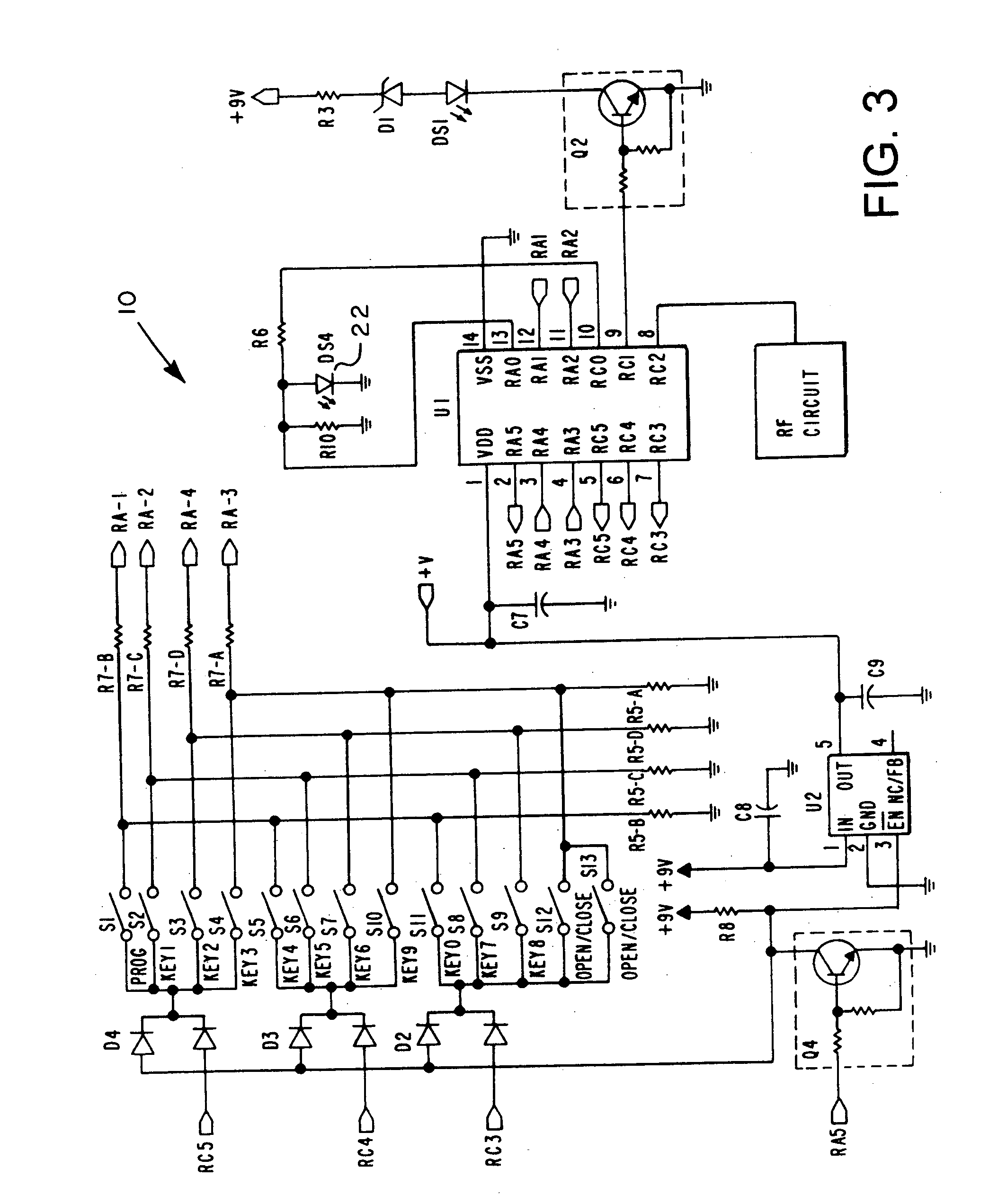 Device including light emitting diode as light sensor and light source