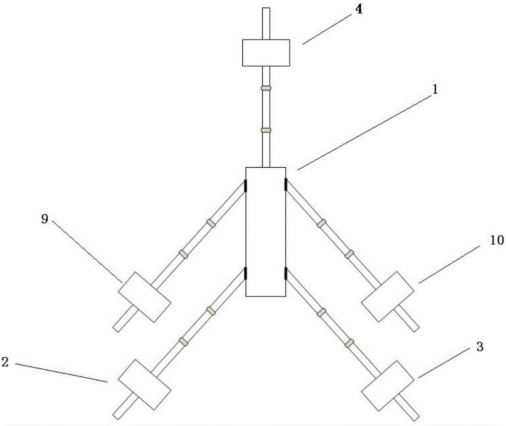 Star type football training stretching testing instrument and testing method